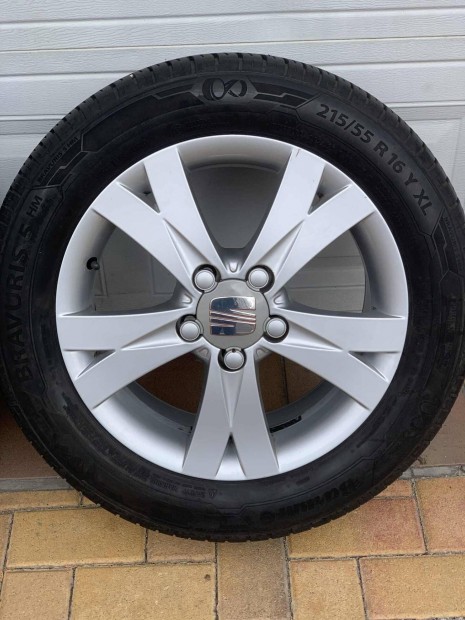 4 db SEAT 5*112 , 16 colos alufelni ET59 7Jx16 H2 215/55 nyri gumival