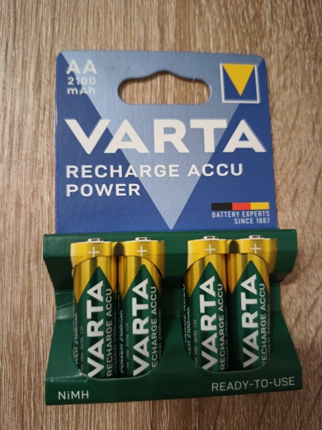 4 db Varta Power akkumultor AA 2100 mAh jratlthet elem