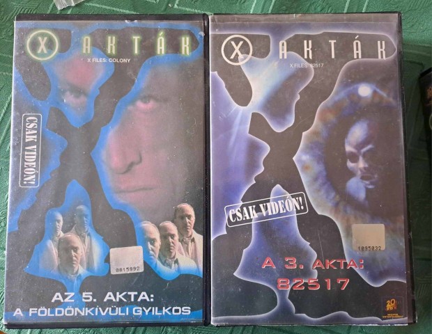 4 db X-Aktk VHS: 3-4-5-6 akta