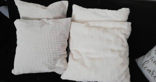 4 db fehér díszpárna / kispárna IKEA huzattal
