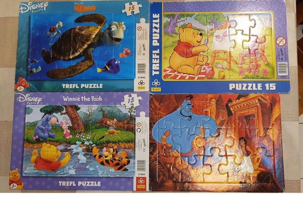 4 db gyermek puzzle jtk