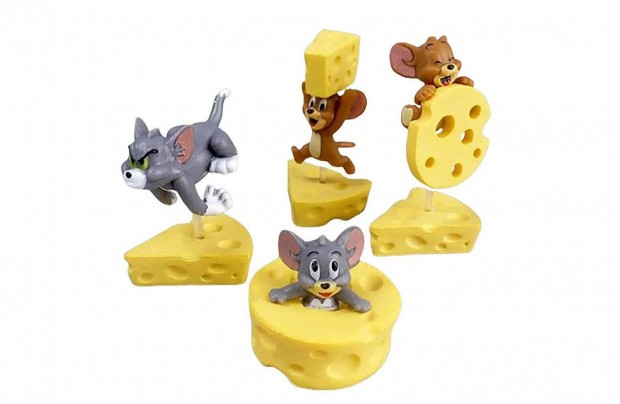 4 db-os Tom s Jerry mini mesefigura szett