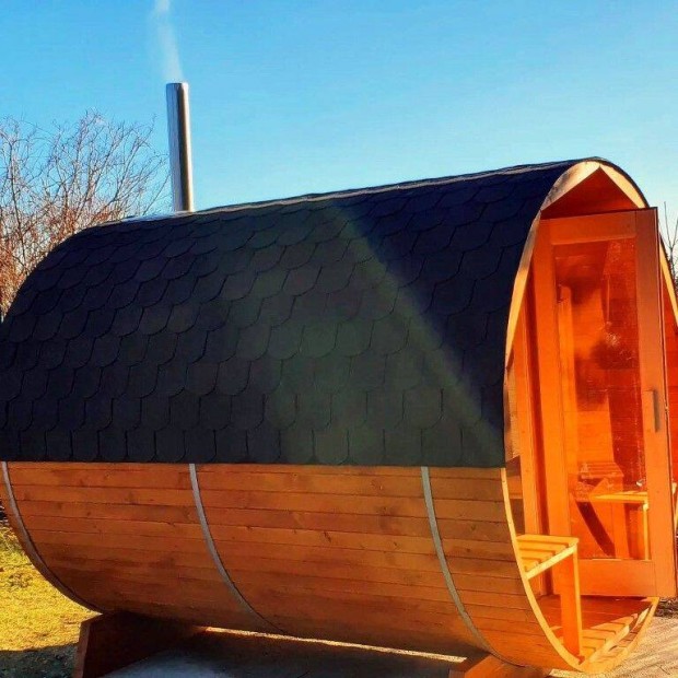 4 személyes 6 kw elektromos kályhás hordószauna