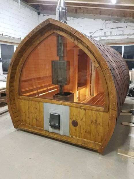 4 személyes Levél alakú szauna 9 KW elektromos kályhával