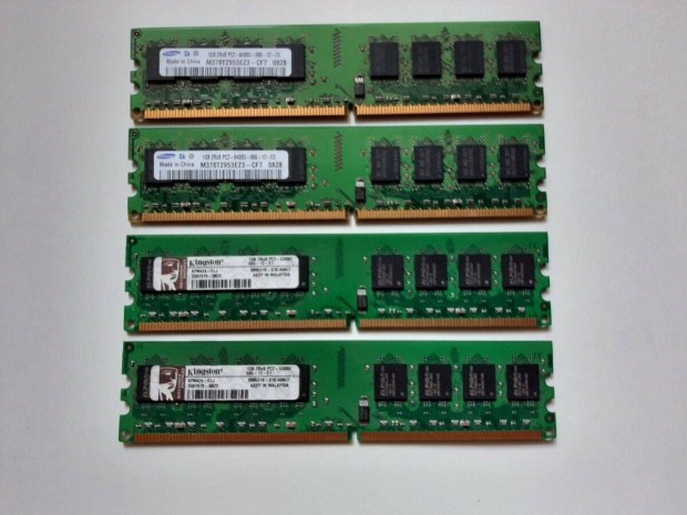 4 x 1GB 2Rx8 DDR2 RAM, Kingston, Samsung