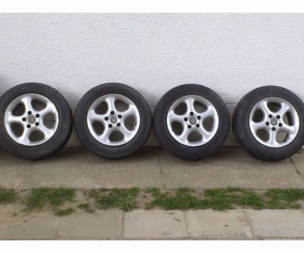 4db 15-ös 5x110 Platin-Opel alu 205/60R15 Matador nyári gumival eladó