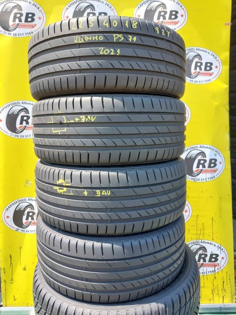 4db 225/40 r18 Kumho Ecsta PS71,,Évjarat:2021,,6mm,,14000/db