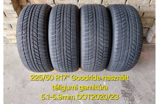 4db 225/50 R17" Goodride SW608 használt téli gumi /DOT2020/
