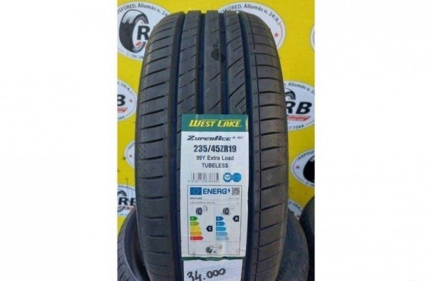 4db 235/45 r19 Westlake j nyri gumi,vjrat 2023,, 37500ft/db