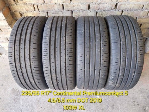 4db 235/55 R17" Continental nyri abroncs /103W XL, DOT2019/