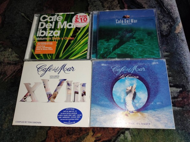 4db Caf Del Mar CD egyben (6 lemez)(Moby,Faithless,Goldfrapp,Chicane)