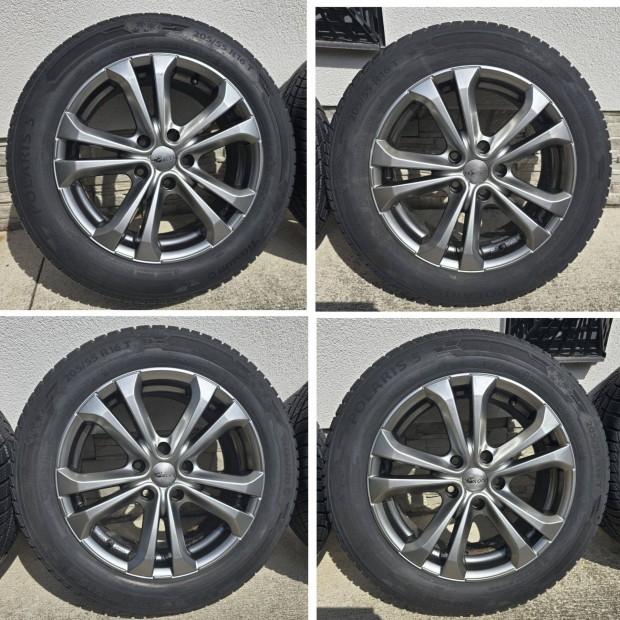 4db Felni R16 205/55 5x112 7J Téli gumi Barum VW Skoda Audi