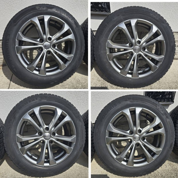 4db Felni R16 205/55 5x112 7J Téli gumi Barum VW Skoda Audi