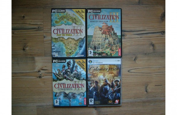 4db PC jtk egyben Civilization III Conquest Civilization IV Coloniza