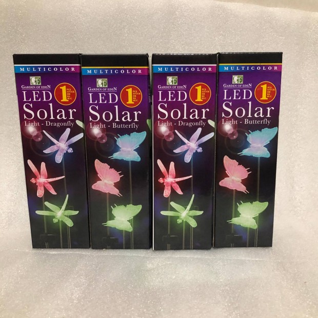 4db Szolár kültéri leszúrható napelemes solar lámpa RGB színváltós LED