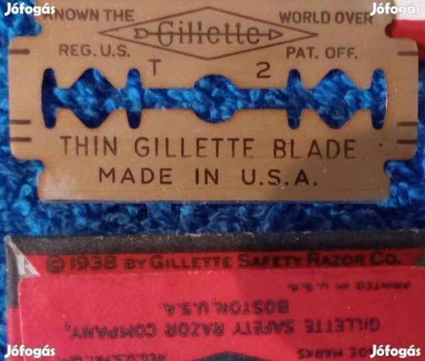 4db mzelis Gillette Borotvapenge 1938 vbl Dtum A Papiron