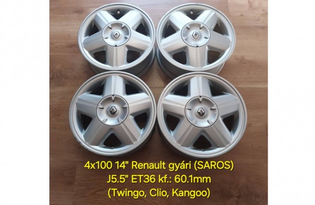 4x100 14" Renault gyri alufelni /Twingo, Clio, Kangoo/