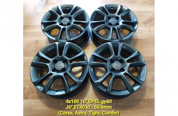 4x100 16" Opel Corsa, Adam, Tigra gyri alufelni garnitra - jszer