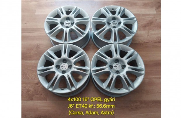 4x100 16" Opel gyári alufelni garnitúra /Corsa, Adam, Astra/
