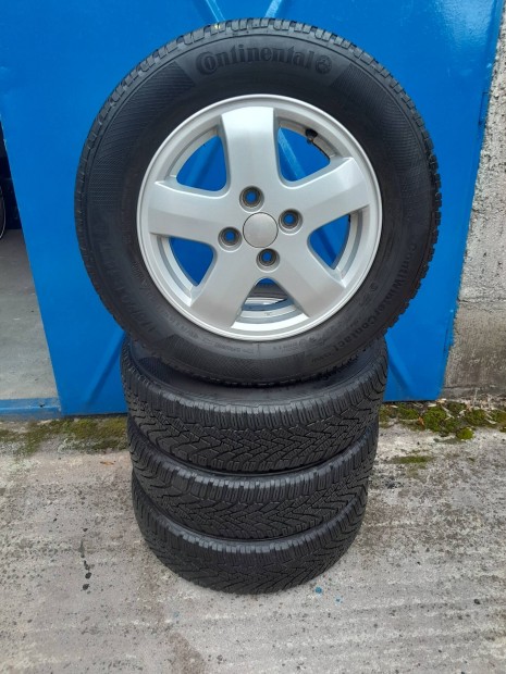 4x100 R14 alufelni, 175/70 R14 Continental téligumival