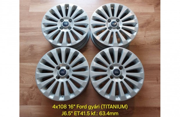 4x108 16" Ford Fiesta gyári alufelni garnitúra /Titanium/