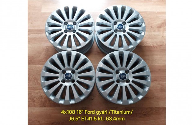 4x108 16" Ford Titanium gyri alufelni garnitra /Fiesta, Fusion/