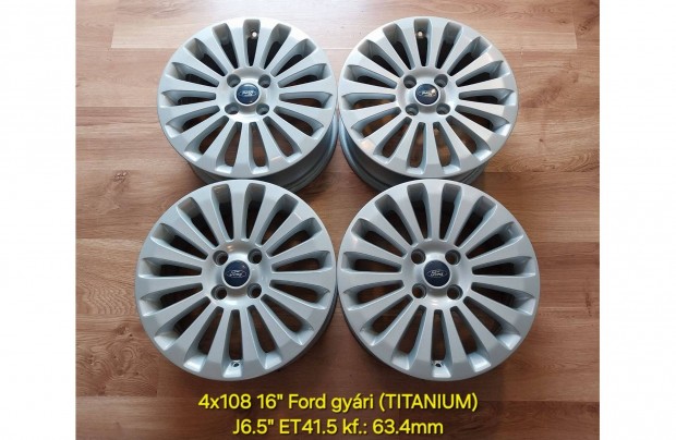 4x108 16" Ford Titanium gyri alufelni garnitra - Fusion, Fiesta