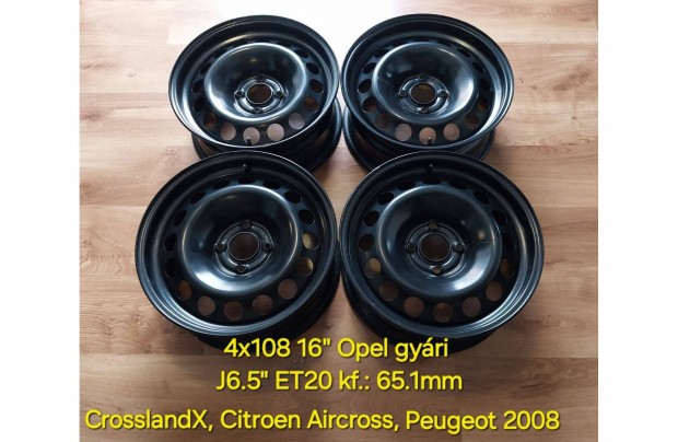 4x108 16" Opel/Peugeot/Citroen gy�ri lemezfelni garnit�ra /ET20/