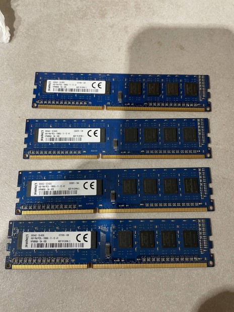 4x4gb Kingston DDR3 -1600 mhz memria