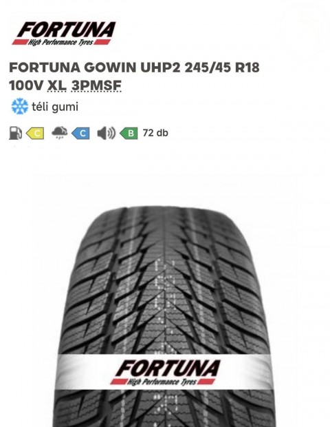 4x  Fortuna Gowin UHP2 245/45 R18 100V XL  3Pmsf