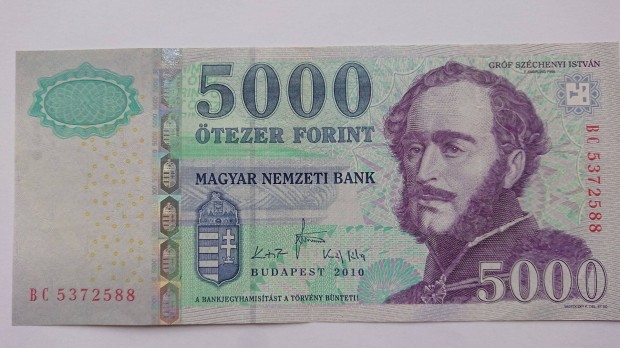 5000 Forint Bankjegy tezres 2010