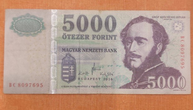 5000 forint 2010 BC bankjegy