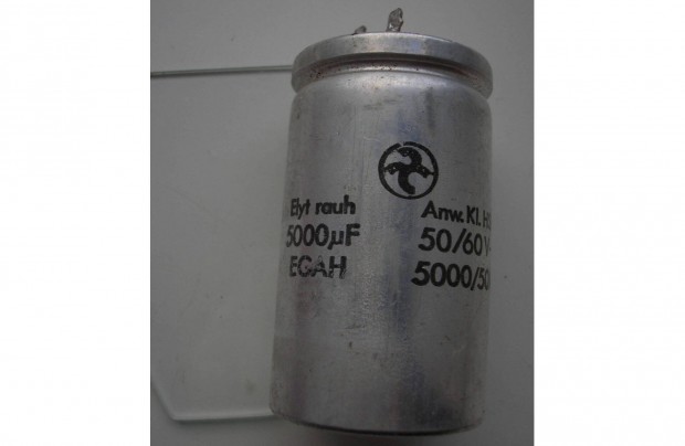 5000 uF kondenztor , 50-60 V DC , hasznlt