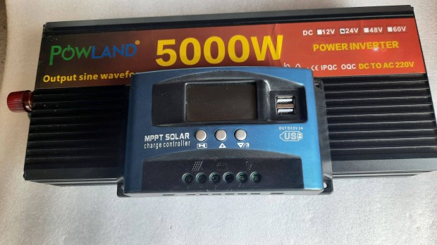 5000 w 24 v inverter napelemes rendszerhez töltésvezérlővel