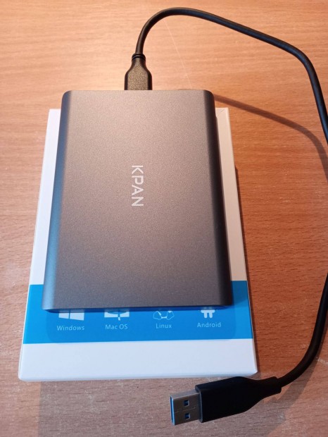 500GB TOSHIBA külső USB3 merevlemez - Ezüst-szürke tok dobozában