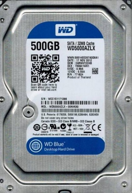 500GB WD Blue, Toshiba, Seagate s 320GB s 250GB HDD-k eladak