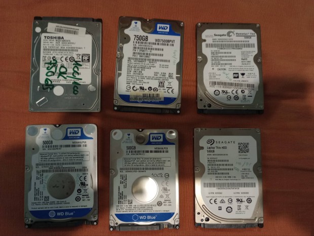 500GB-os, s 750GB-os laptop HDD-k, olcsn, eladk!