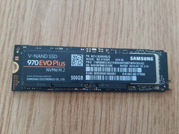 500Gb-os Samsung szupergyors Nvme SSD újonnan. Postázom is!