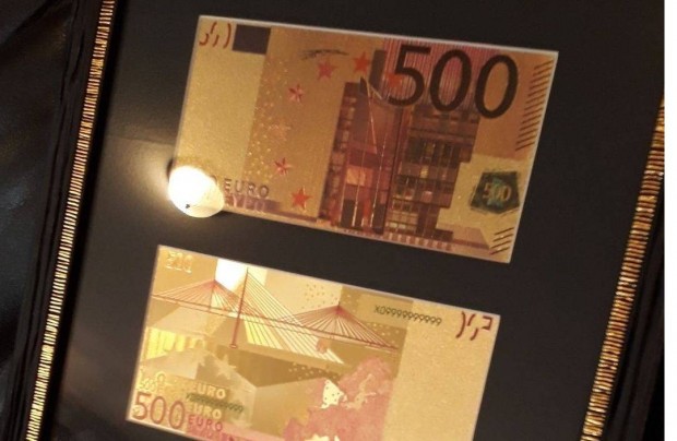 500 Euro Arany Bankjegy Luxus Szett, Gynyr Ajndk