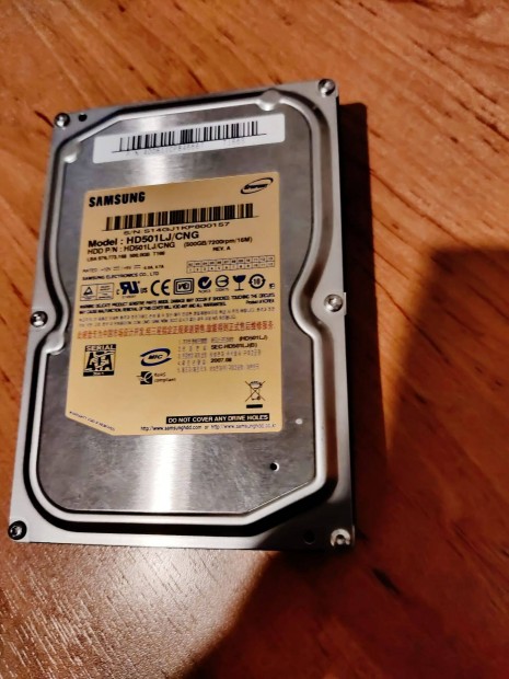 500 GB SATA HDD Samsung 3.5" elad