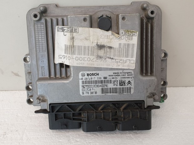502875 Peugeot 207, 2011, Motorvezérlő, Ecu, 9677030080, 0281017336
