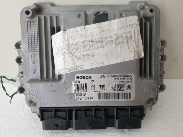 503811 Peugeot 207, Motorvezrl, Ecu, 0281013868, 9663755480, Bosch