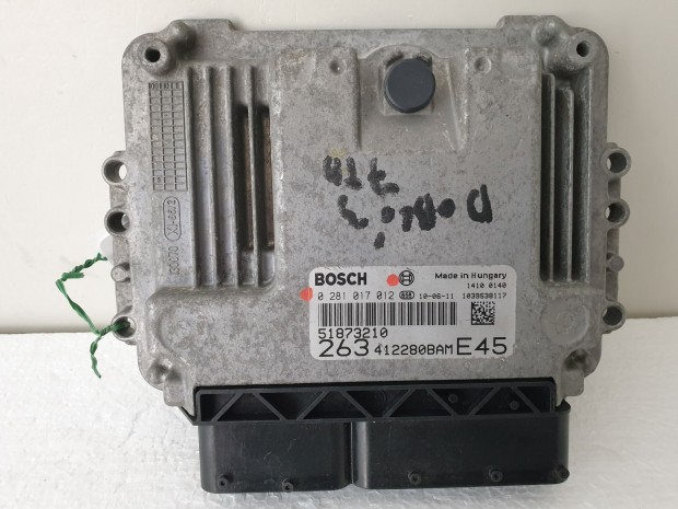 503823 Fiat Doblo 3, 2010, Motorvezrl, Ecu, 0281017012, 51873210,