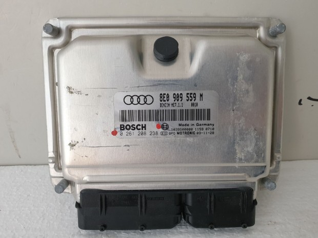 503841 Audi A4 B6, 2003, Motorvezrl, Ecu, 0261208238, 8E0909559M,