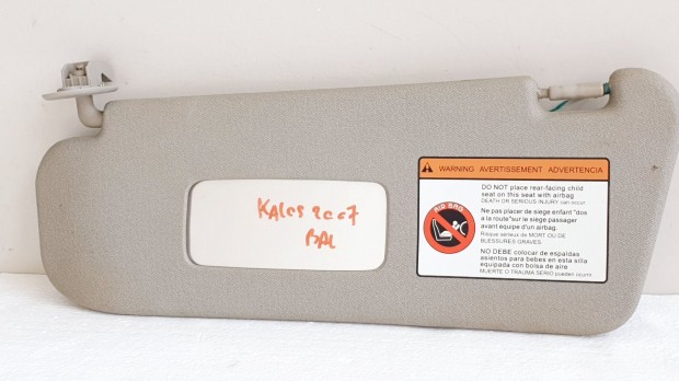 508160 Daewoo Kalos 2007, Bal Napellenző, Tükörrel Szerelt.