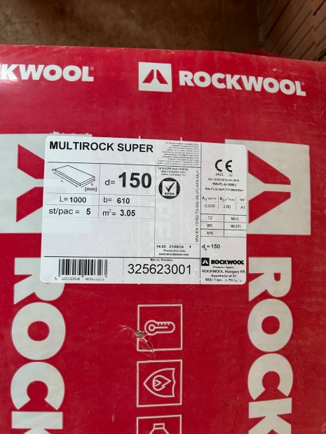 50 csomag Rockwool Multirock Super 15 cm kzetgyapot