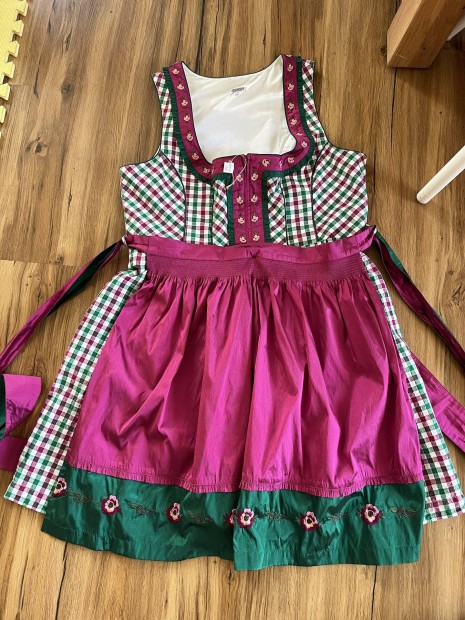 50-es pink-zld kocks Dirndl ruha /Country Line/