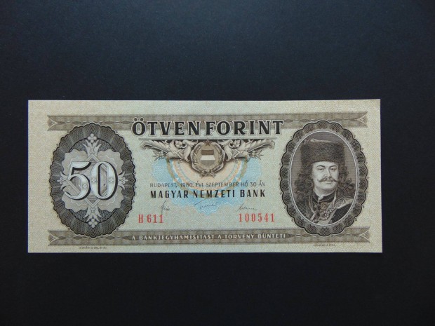 50 forint 1980 H Sorozat UNC ! Hibtlan