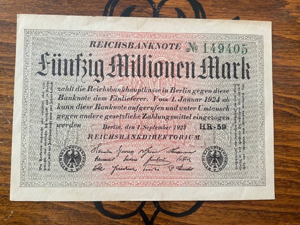 50 millionen mark 1923