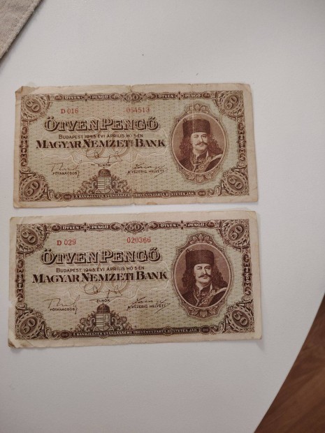 50 pengő 1945 /2db/